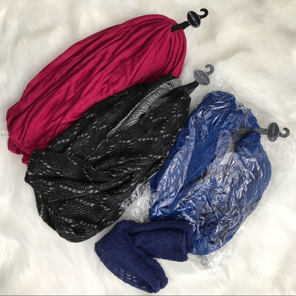 Infinity SCARF 3-pack!✨Bonus socks w/grip!
